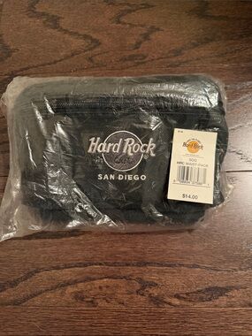 Hard Rock Cafe San Diego Black Waist Pack with Embroidered Logo